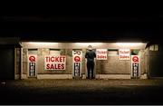 10 January 2015; A supporter purchases his ticket from the stall ahead of the game.  Bord na Mona O'Byrne Cup, Group C, Round 3, Meath v DCU. Páirc Táilteann, Navan, Co. Meath. Picture credit: Barry Cregg / SPORTSFILE