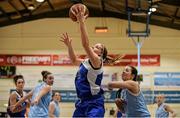 10 January 2015; Marie Breen, Team Montenotte Hotel Cork, in action against Deirdre Gainey, DCU Mercy. Basketball Ireland Women's National Cup, Semi-Final, Team Montenotte Hotel Cork v DCU Mercy, Neptune Stadium, Cork. Picture credit: Brendan Moran / SPORTSFILE