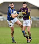 11 January 2015; James Stafford, Wicklow, in action against Graham Carty, Wexford. Bord na Mona O'Byrne Cup, Group D, Round 3, Wexford v Wicklow, Pairc Ui Suiochan, Gorey, Co. Wexford. Picture credit: Matt Browne / SPORTSFILE