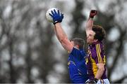 11 January 2015; Dean Healy, Wicklow, in action against Ben Brosnan, Wexford. Bord na Mona O'Byrne Cup, Group D, Round 3, Wexford v Wicklow, Pairc Ui Suiochan, Gorey, Co. Wexford. Picture credit: Matt Browne / SPORTSFILE