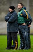 11 January 2015; Temporary Kerry manager Darragh O Sé, right and selector Seamus Moynihan look on during the game. McGrath Cup, Quarter-Final, Kerry v IT Tralee, Austin Stack Park, Tralee, Co. Kerry. Picture credit: Brendan Moran / SPORTSFILE