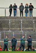 11 January 2015; Temporary Kerry manager Darragh Ó Se, 2nd from right, with his management team, from left, John Shanahan, Ciarán McCabe and Seamus Moynihan look on during the game. McGrath Cup, Quarter-Final, Kerry v IT Tralee, Austin Stack Park, Tralee, Co. Kerry. Picture credit: Brendan Moran / SPORTSFILE