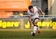 11 January 2015; Ulster's Paddy Jackson scores his side's opening try. Guinness PRO12 Round 13, Benetton Treviso v Ulster, Stadio Monigo, Treviso, Italy. Picture credit: Roberto Bregani / SPORTSFILE