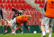 11 September 2007; Republic of Ireland's Andy Keogh, right, in action against his team-mate Andy Reid during squad training. Sparta Prague Stadium, Prague, Czech Republic. Picture Credit: David Maher / SPORTSFILE