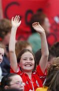 9 September 2007; A young Cork fan enjoying the match. Gala All-Ireland Senior Camogie Final, Cork v Wexford, Croke Park, Dublin. Picture credit; Brian Lawless / SPORTSFILE