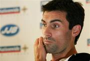 11 September 2007; Keith Gillespie, Northern Ireland, speaking at a press conference ahead of their upcoming 2008 European Championship Qualifier against Iceland. Northern Ireland Manager's Press Conference, Radisson Saga Hotel, Reykjavik, Iceland. Picture credit; Oliver McVeigh / SPORTSFILE