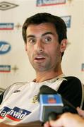11 September 2007; Keith Gillespie, Northern Ireland, speaking at a press conference ahead of their upcoming 2008 European Championship Qualifier against Iceland. Northern Ireland Manager's Press Conference, Radisson Saga Hotel, Reykjavik, Iceland. Picture credit; Oliver McVeigh / SPORTSFILE