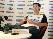 11 September 2007; Keith Gillespie, Northern Ireland, speaking at a press conference ahead of their upcoming 2008 European Championship Qualifier against Iceland. Northern Ireland Manager's Press Conference, Radisson Saga Hotel, Reykjavik, Iceland. Picture credit; Oliver McVeigh / SPORTSFILE