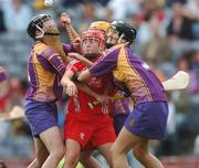 9 September 2007; Sile Burns, Cork, in action against  Wexford. Gala All-Ireland Senior Camogie Final, Cork v Wexford, Croke Park, Dublin. Picture credit; Brian Lawless / SPORTSFILE