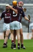 9 September 2007; Galway's Martin Ryan and John Lee, right, celebrate after the match. Erin All-Ireland Under 21 Hurling Championship Final, Dublin v Galway, Croke Park, Dublin. Picture credit; Brian Lawless / SPORTSFILE