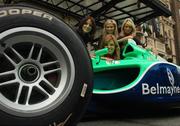 12 September 2007; A1 Pit Girls, from left, Blathnaid McKenna, Sara Kavanagh, Ruth O'Neill, front, and Pipa O'Connor at the launch of the 2007/08 Belmayne A1GP Team Ireland car. The Shelbourne Hotel, Dublin. Picture credit: Pat Murphy / SPORTSFILE