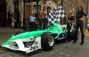 12 September 2007; A1 Pit Girls, from left, Ruth O'Neill, Pipa O'Connor, Sara Kavanagh and Blathnaid McKenna at the launch of the 2007/08 Belmayne A1GP Team Ireland car. The Shelbourne Hotel, Dublin. Picture credit: Pat Murphy / SPORTSFILE
