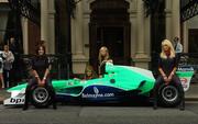 12 September 2007; A1 Pit Girls, from left, Blathnaid McKenna, Ruth O'Neill, Sara Kavanagh and Pipa O'Connor at the launch of the 2007/08 Belmayne A1GP Team Ireland car. The Shelbourne Hotel, Dublin. Picture credit: Pat Murphy / SPORTSFILE