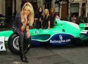 12 September 2007; A1 Pit Girls, from left, Pipa O'Connor, Blathnaid McKenna, Sara Kavanagh, and Ruth O'Neill at the launch of the 2007/08 Belmayne A1GP Team Ireland car. The Shelbourne Hotel, Dublin. Picture credit: Pat Murphy / SPORTSFILE