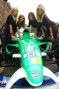 12 September 2007; A1 Pit Girls, from left, Sara Kavanagh, Ruth O'Neill, Blathnaid McKenna, and Pipa O'Connor at the launch of the 2007/08 Belmayne A1GP Team Ireland car. The Shelbourne Hotel, Dublin. Picture credit: Pat Murphy / SPORTSFILE