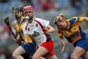 9 September 2007; Grainne McGoldrick, Derry, in action against Clare. Gala All-Ireland Junior Camogie Final, Clare v Derry, Croke Park, Dublin. Picture credit; Brian Lawless / SPORTSFILE