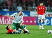 12 September 2007; Lee Carsley, Republic of Ireland, in action against Tomas Rosicky, Czech Republic. 2008 European Championship Qualifier, Czech Republic v Republic of Ireland, Sparta Prague Stadium, Prague, Czech Republic. Picture Credit: David Maher / SPORTSFILE