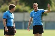 13 September 2007; Ireland's Geordan Murphy, right, in conversation with captain Brian O'Driscoll during squad training. 2007 Rugby World Cup, Pool D, Irish Squad Training, Stade Bordelais, Bordeaux, France. Picture credit: Brendan Moran / SPORTSFILE *** Local Caption ***