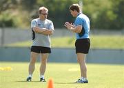 13 September 2007; Ireland captain Brian O'Driscoll in conversation with head coach Eddie O'Sullivan during squad training. 2007 Rugby World Cup, Pool D, Irish Squad Training, Stade Bordelais, Bordeaux, France. Picture credit: Brendan Moran / SPORTSFILE