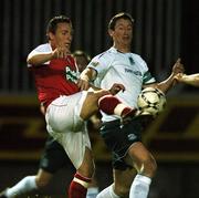 14 September 2007; Gary O'Neill, St. Patrick's Athletic, in action against Clive Delaney, Bray Wanderers. eircom League of Ireland Premier Division, St. Patrick's Athletic v Bray Wanderers, Richmond Park, Inchicore, Dublin. Picture credit; David Maher / SPORTSFILE