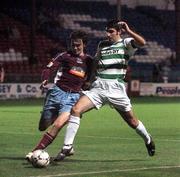 14 September 2007; Danny O'Connor, Shamrock Rovers, in action against David Cooke, Galway United. eircom League of Ireland Premier Division, Shamrock Rovers v Galway United, Tolka Park, Dublin. Picture credit; Stephen McCarthy / SPORTSFILE