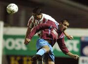 14 September 2007; Peter Hutton, Derry City, in action against Guy Bates, Drogheda United. eircom League of Ireland Premier Division, Drogheda United v Derry City, United Park, Drogheda, Co. Louth. Picture credit; Paul Mohan / SPORTSFILE