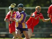 15 September 2007; Mag Kelly, Wexford, in action against Noreen Mulcahy, Cork. Gala All Ireland Senior B Championship Semi Finals, Cork v Wexford, Park Shileain, JK Brackens GAA Club, Templemore, Co. Tipperary. Picture credit; Matt Browne / SPORTSFILE