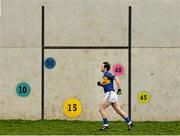 11 January 2015; Barry Grogan, Tipperary, makes his way out for the start of the game. McGrath Cup Quarter-Final, Tipperary v Cork, Clonmel Sportsfield, Clonmel, Co. Tipperary. Picture credit: Diarmuid Greene / SPORTSFILE