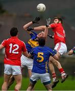 11 January 2015; Ian Fahy, Tipperary, in action against Eoin Cadogan, Cork. McGrath Cup Quarter-Final, Tipperary v Cork, Clonmel Sportsfield, Clonmel, Co. Tipperary. Picture credit: Diarmuid Greene / SPORTSFILE