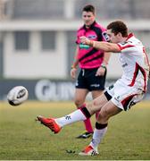 11 January 2015; Ulster's Paddy Jackson converts a try. Guinness PRO12 Round 13, Benetton Treviso v Ulster, Stadio Monigo, Treviso, Italy. Picture credit: Roberto Bregani / SPORTSFILE