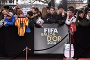 12 January 2015; Members of the public ahead of the FIFA Ballon D'Or Awards ceremony. FIFA Ballon D'Or 2014. Kongresshaus, Zurich, Switzerland. Picture credit: David Maher / SPORTSFILE