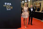 12 January 2015; Republic of Ireland International Stephanie Roche and boyfriend Dean Sambra in attendance at the FIFA Ballon D'Or 2014. Kongresshaus, Zurich, Switzerland. Picture credit: David Maher / SPORTSFILE