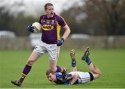 11 January 2015; Shane Grannell, Wexford, in action against Padraig Higging, Wicklow. Bord na Mona O'Byrne Cup, Group D, Round 3, Wexford v Wicklow, Pairc Ui Suiochan, Gorey, Co. Wexford. Picture credit: Matt Browne / SPORTSFILE