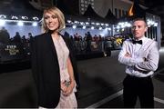 12 January 2015; Republic of Ireland International Stephanie Roche with her boyfriend Dean Zambra after the FIFA Ballon D'Or 2014. FIFA Ballon D'Or 2014. Kongresshaus, Zurich, Switzerland. Picture credit: David Maher / SPORTSFILE