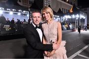 12 January 2015; Republic of Ireland International Stephanie Roche with her boyfriend Dean Zambra after the FIFA Ballon D'Or 2014. FIFA Ballon D'Or 2014. Kongresshaus, Zurich, Switzerland. Picture credit: David Maher / SPORTSFILE