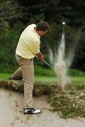 12 September 2007; Damien Carey, Doneraile G.C., Cork, plays from a bunker at the 12th during the Bulmers Barton Shield Semi-Finals. Bulmers Cups and Shields Finals 2007, Shandon Park Golf Club, Belfast, Co. Antrim. Picture credit: Ray McManus / SPORTSFILE