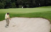 12 September 2007; John Fitzpatrick, Balbriggan G.C., Dublin, plays from a bunker at the 10th hole during the Bulmers Junior Cup Semi-Finals. Bulmers Cups and Shields Finals 2007, Shandon Park Golf Club, Belfast, Co. Antrim. Picture credit: Ray McManus / SPORTSFILE