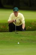 13 September 2007; Noel Dinan, Woodstock G.C., Ennis, Clare, lines up a putt on the 13th during the Bulmers Pierce Purcell Shield Semi-Finals. Bulmers Cups and Shields Finals 2007, Shandon Park Golf Club, Belfast, Co. Antrim. Picture credit: Ray McManus / SPORTSFILE