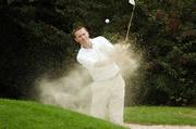 13 September 2007; Martin Kelly, Belvoir Park Golf Club, plays from a bunker on the 10th during the Magners Junior Cup Final. Magners Cups and Shields Finals 2007, Shandon Park Golf Club, Belfast, Co. Antrim. Picture credit: Ray McManus / SPORTSFILE