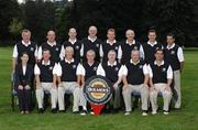 13 September 2007; The team and officials of Bearna Golf Club, Co. Galway, back row, left to right, Tim Tarpey, Paddy McGee, Michael Murray, Shane O’Neill, Brendan McLoughlin, John Darby, John Murphy and M.J. Heffernan, front row, left to right, Anne Hogan, Bulmers, Pat Ward, Liam McGee, Michael Carey, Team Captain, Kieran Tarpey, Captain, Eamon Keaney and Pat Walzer before the Bulmers Pierce Purcell Shield Semi-Finals. Bulmers Cups and Shields Finals 2007, Shandon Park Golf Club, Belfast, Co. Antrim. Picture credit: Ray McManus / SPORTSFILE