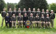 14 September 2007; The team and officials of Tuam Golf Club, Co. Galway, back row, left to right, Padraic Forde, Tom McHugh, Darren O’Connor, Kevin Fallen, Ian Pierce, Barry Steede, Tom Gohery, Padraic King, Michael Mulryan and Richard Canavan, front row, left to right, Alan Andrews, Bulmers, Tom Farrell, Paddy Coyne, Pat Casey, Captain, Michael McPhillips, Team Captain, Sean Acton, Odran Monaghan and Jarlath Crisham, before the Bulmers Jimmy Bruen Shield Semi-Finals. Bulmers Cups and Shields Finals 2007, Shandon Park Golf Club, Belfast, Co. Antrim. Picture credit: Ray McManus / SPORTSFILE