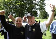 14 September 2007; Damien 'Bud' Flanagan and Paul Digney, Club captain, celebrate winning the Pierce Purcell Shield for Warrenpoint Golf Club. Magners Cups and Shields Finals 2007, Shandon Park Golf Club, Belfast, Co. Antrim. Picture credit: Ray McManus / SPORTSFILE