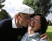 14 September 2007; Kieran Caldwell and his wife Angela celebrate winning the Pierce Purcell Shield for Warrenpoint Golf Club. Magners Cups and Shields Finals 2007, Shandon Park Golf Club, Belfast, Co. Antrim. Picture credit: Ray McManus / SPORTSFILE