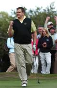 15 September 2007; David Dunne, Co. Sligo Golf Club, celebrates sinking a putt on the 18th to win the Bulmers Senior Cup Final. Bulmers Cups and Shields Finals 2007, Shandon Park Golf Club, Belfast, Co. Antrim. Picture credit: Ray McManus / SPORTSFILE