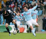 15 September 2007; Michael Gault, Linfield, in action against Albert Watson, Ballymena United. CIS Insurance Cup, Group A, Ballymena United v Linfield, The Showgrounds, Ballymena, Co. Antrim. Picture credit; Oliver McVeigh / SPORTSFILE