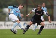 15 September 2007; Stephen Lowry, Ballymena United, in action against Pat O Kane, Linfield. CIS Insurance Cup, Group A, Ballymena United v Linfield, The Showgrounds, Ballymena, Co. Antrim. Picture credit; Oliver McVeigh / SPORTSFILE