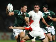 15 September 2007; David Wallace, Ireland, is tackled by Besiki Khamashuridze, Georgia. 2007 Rugby World Cup, Pool D, Ireland v Georgia, Stade Chaban Delmas, Bordeaux, France. Picture credit; Brendan Moran / SPORTSFILE