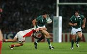 15 September 2007; Shane Horgan, Ireland, is tackled by George Chkhaidze, Georgia. 2007 Rugby World Cup, Pool D, Ireland v Georgia, Stade Chaban Delmas, Bordeaux, France. Picture credit; Brendan Moran / SPORTSFILE