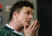 15 September 2007; Ireland captain Brian O'Driscoll reacts after the game. 2007 Rugby World Cup, Pool D, Ireland v Georgia, Stade Chaban Delmas, Bordeaux, France. Picture credit; Brendan Moran / SPORTSFILE