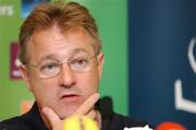 16 September 2007; Ireland head coach Eddie O'Sullivan speaking at a press conference. Ireland Rugby Press Conference, 2007 Rugby World Cup, Sofitel Bordeaux Aquitania, Bordeaux, France. Picture credit: Brendan Moran / SPORTSFILE